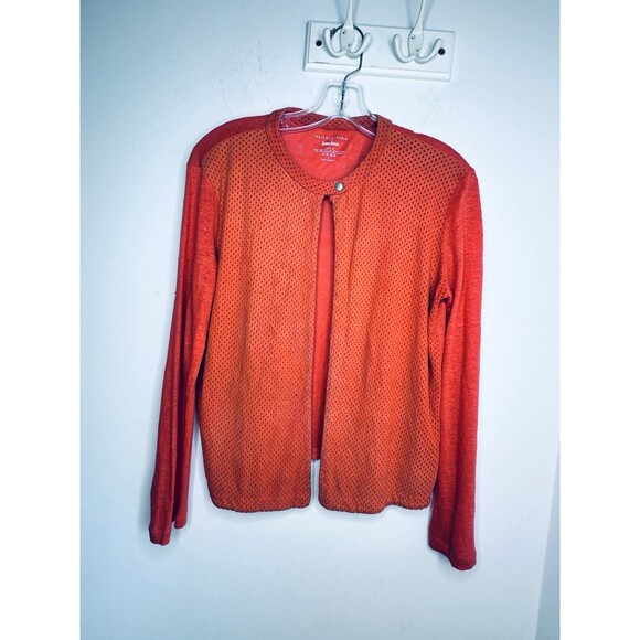 Neiman Marcus Majestic Paris Jacket S Linen Sleeves Back + Suede Front Xsmall 2 - Picture 3 of 8